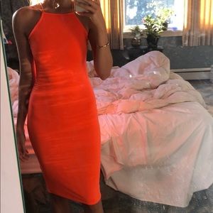orange dress